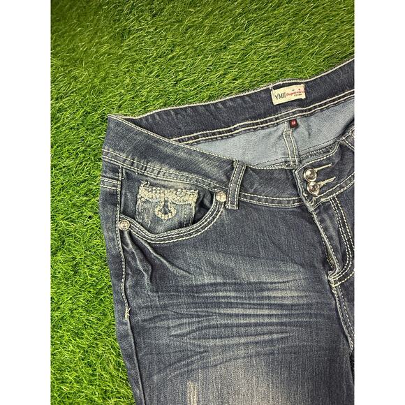 YMI Women’s Bootcut Jeans Sz 14 Blue Medium Wash Stretch Denim Mid Rise - Picture 4 of 11